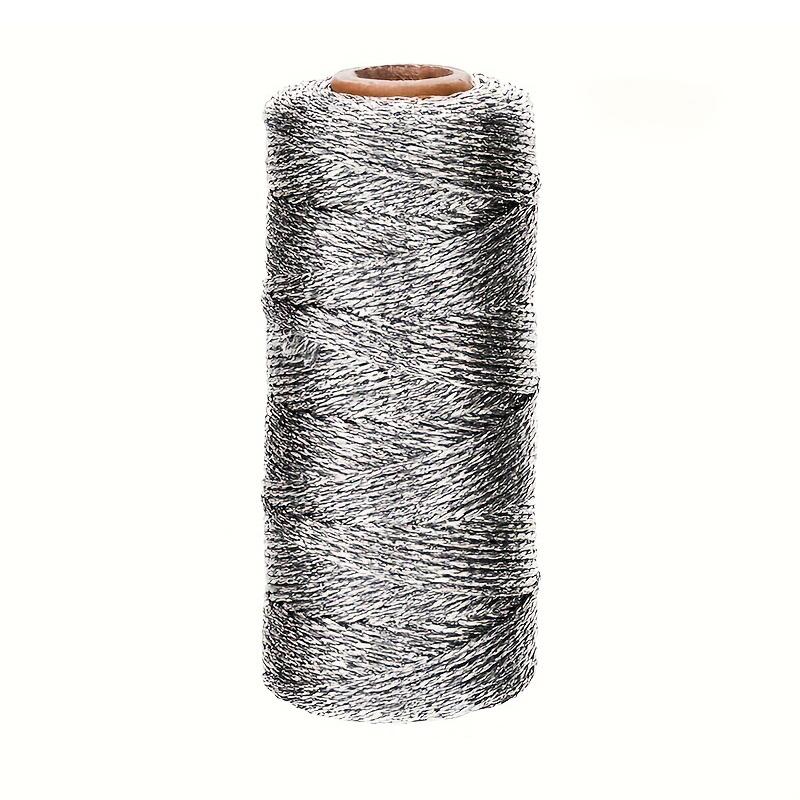 

100 м Рождественская ручная работа Золотая Серебряная веревка Металлический шнур Нить Лента для подвешивания подарков Шитье DIY Поделки Рождественское украшение для дома серебряный