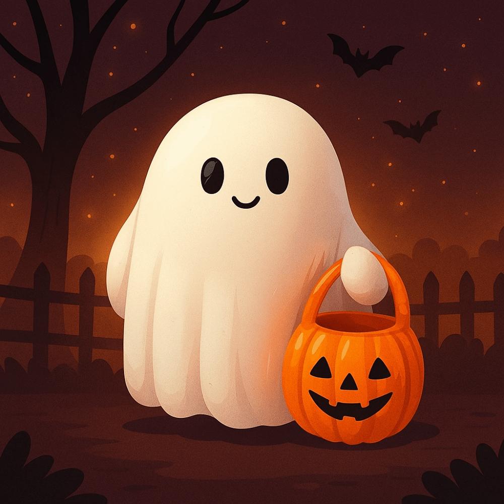 Spooky Halloween Ghost Ornament Collectible Pumpkin Statue Ghost Figurine  for Desktop Decor