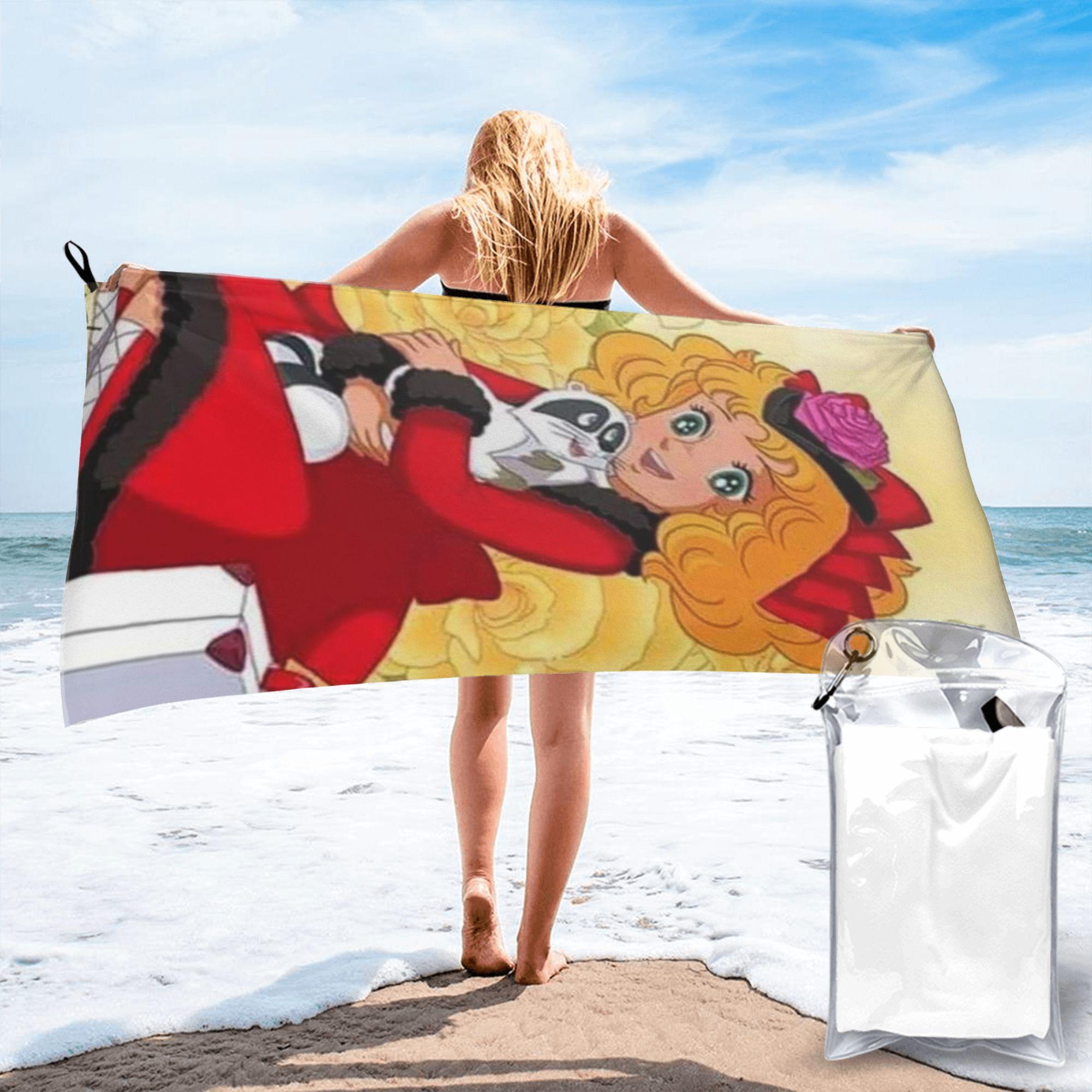 

Candy Candy Anime Manga Beach Towel Soft Microfiber Quick Dry Absorbent Quick Towels For Bath W30*H60(CM)