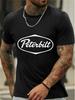 Black T-shirt - Soft Breathable Cotton Blend Tee with Minimalist Graphic Print