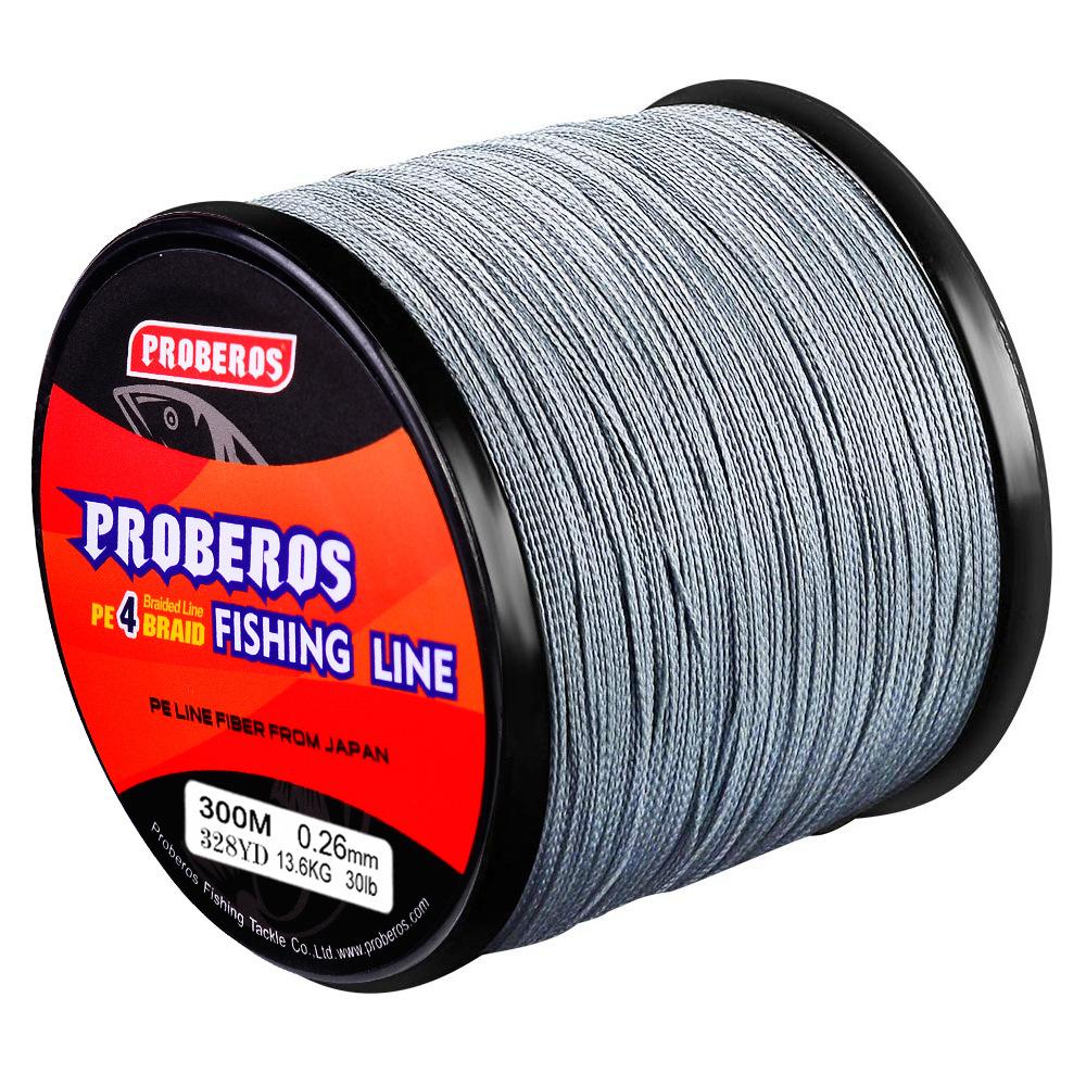 Filo Trecciato in Polietilene a 4 Fili 300m per Pesca a Mosca Galleggiante Forte e Resistente Colori Assortiti per Pesca da Roccia e in Mare Filo Principale
