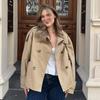 European & American Women's Fashion 2025 Summer-Autumn Short Trench Coat - Petite & Lightweight