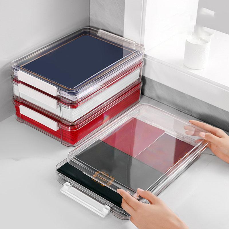 Acrylic Transparent Desk Paper Storage Box for Exams and Papers Versatile A4 File Box and Large-Capacity Exam Paper Sorting Box