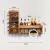 Yorbay Wall-Mounted Wine Rack, Bottle Shelf Bottle Organizer and Stemware Holder, Free Assembly and Combination
