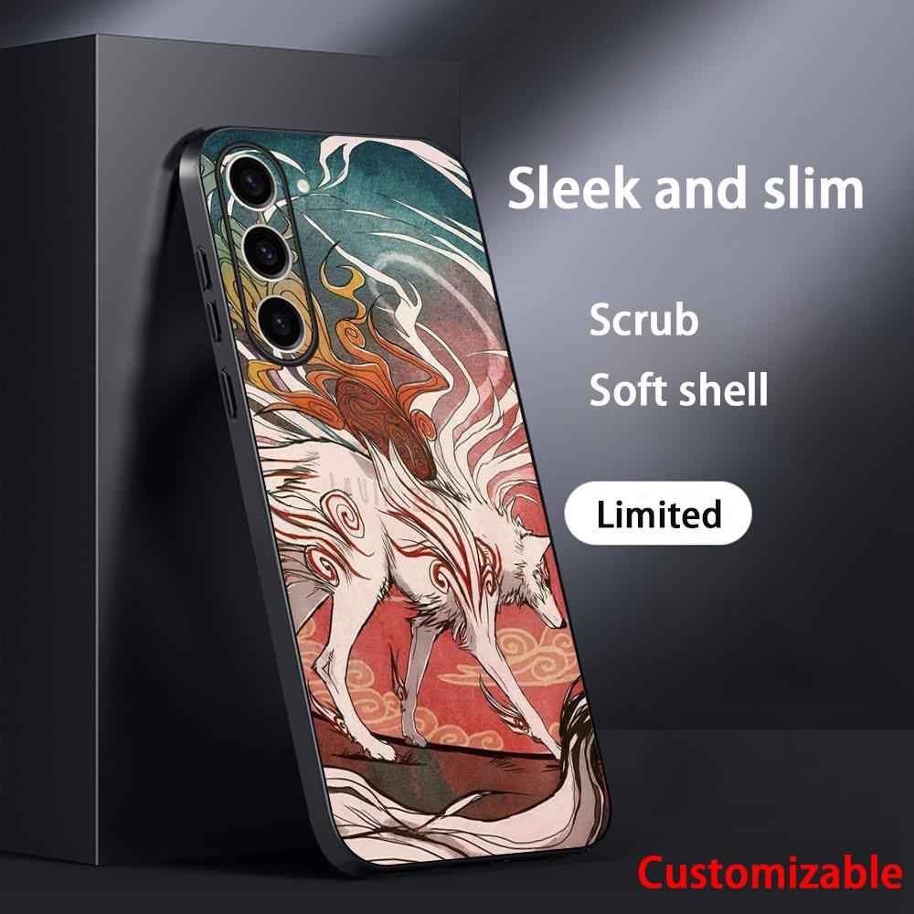 

Nine-tailed fox art fashion design Phone Case For Samsung Galaxy S26 S25 S24 S23 S22 S21 Plus Ultra Note20 Soft Black Galaxy S25+