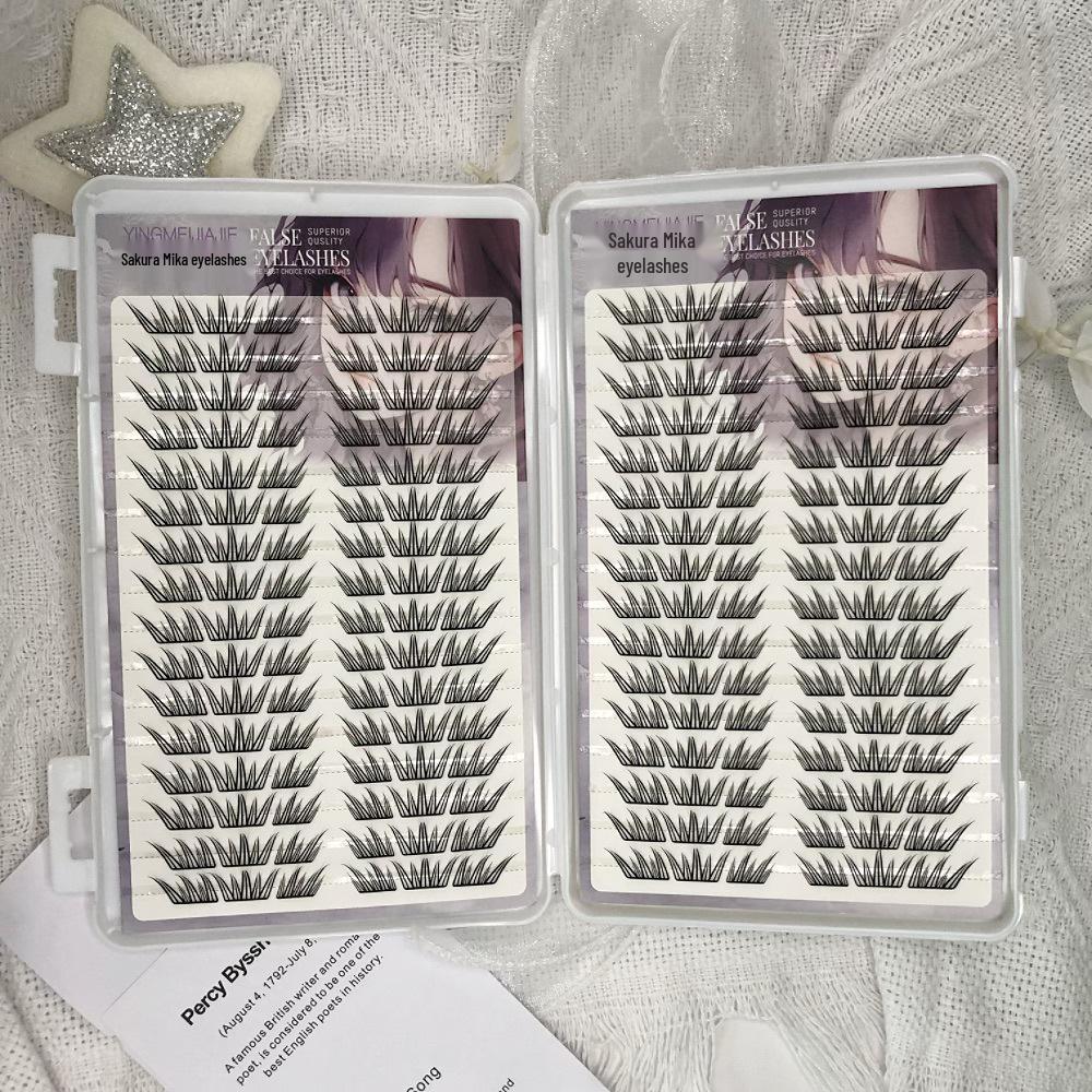 Yumei Jiajie Dreamy Blue Tears Natural Outer Corner Lengthening False Eyelashes