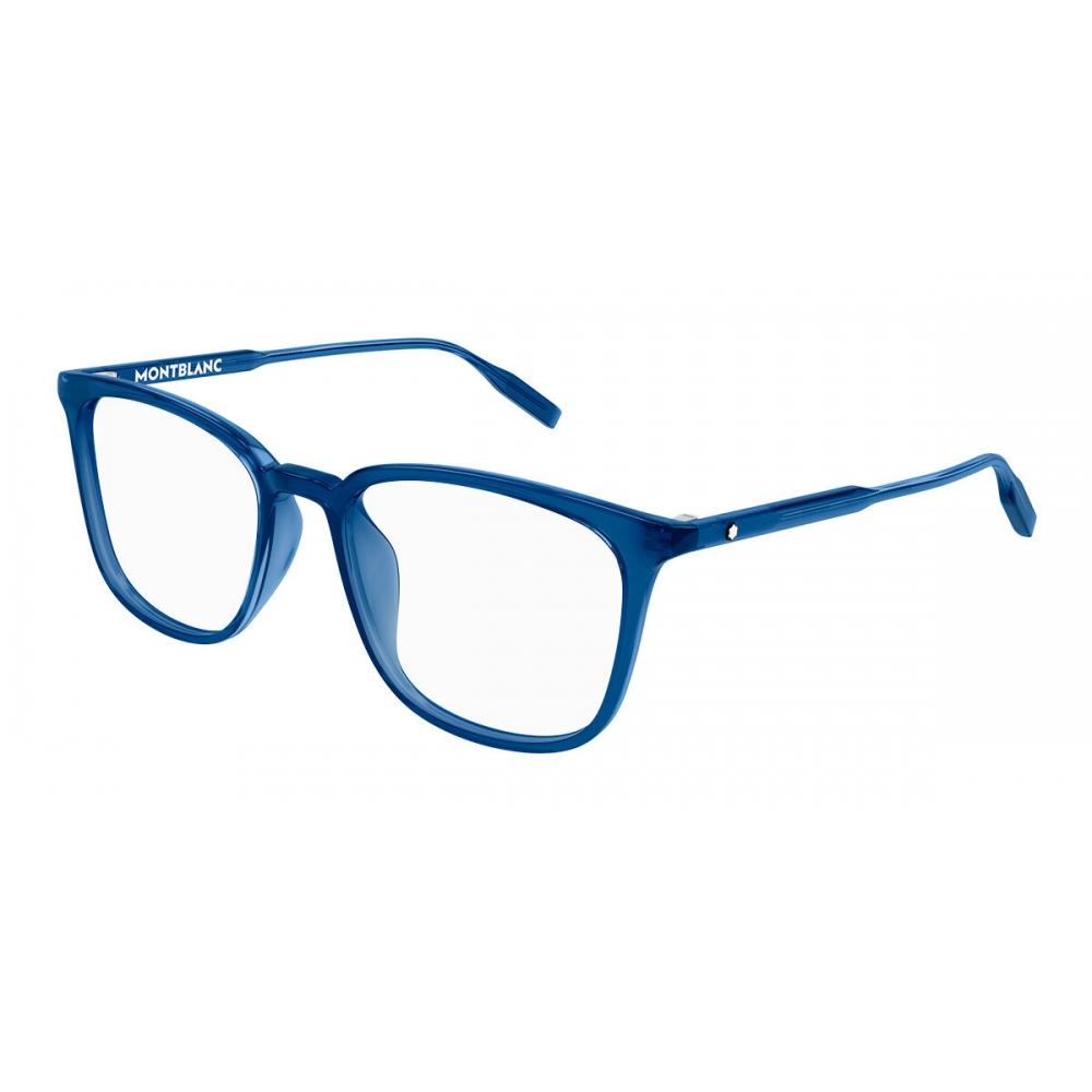 

Mont Blanc Mb0089ok Asian Fit 009 Men Eyeglasses Transparent Blue/52