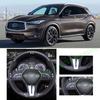 Hand-Sewn Alcantara Non-slip Suede Leather Car Steering Wheel Cover for Infiniti Q50 2018-2019 Q60 2016-2018 QX50 Interior
