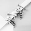 Stainless Steel Skull Hand Nipple Rings: Sexy Piercing Jewelry