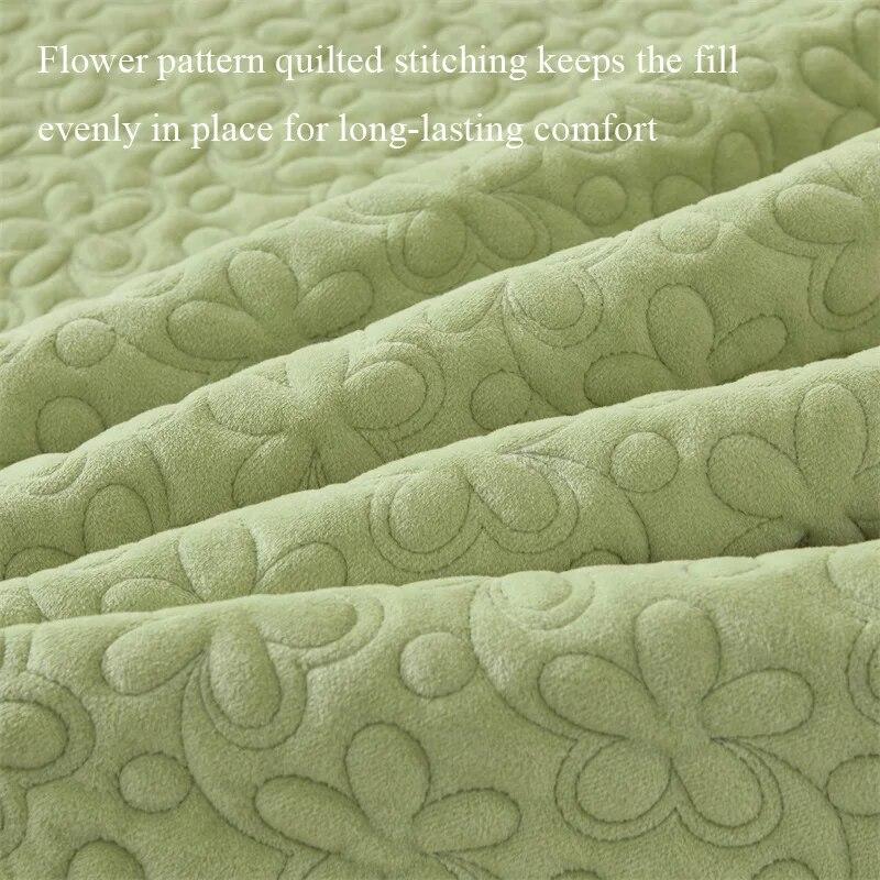 Thickened Velvet Bedspread Coverlet Quilted Soft Bed Sheet Embroidery Ruffle Skirt Queen King Size 3pcs Droppshipping