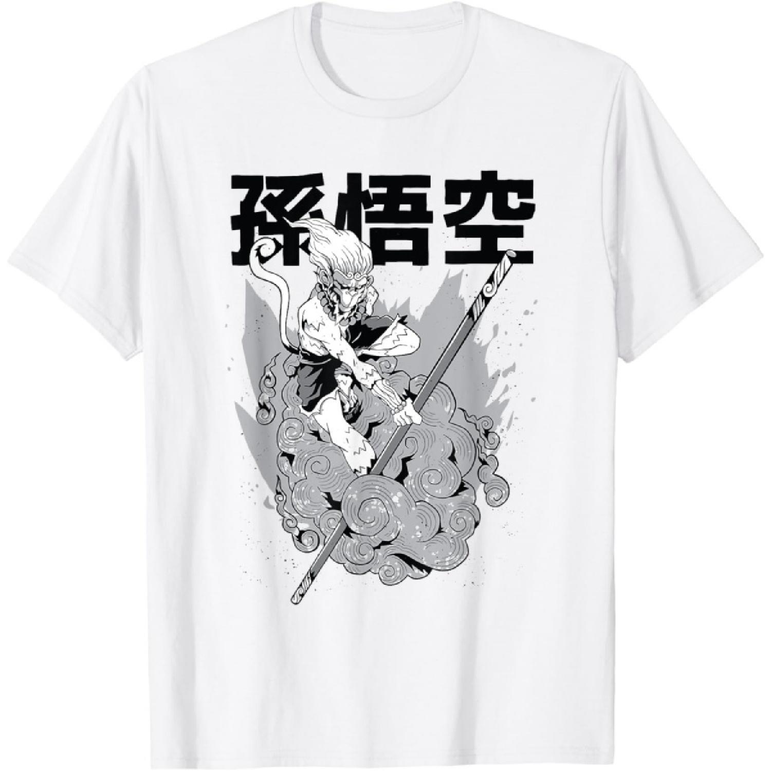 Sun Wukong Monkey King Chinese Symbols Characters Myths Gods T-Shirt(1) XXXXXL белый