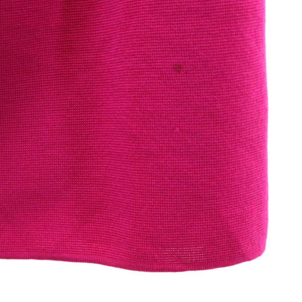 YVES SAINT LAURENT 90s Old Midi length knit Tight Skirt 7 Magenta Women Used