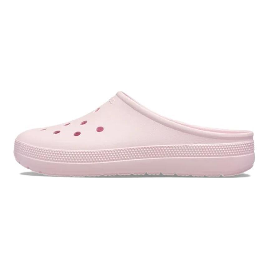 Crocs Chaussures Classiques Confortables Couleur Unie Perforées pour Femmes Poudre de Lait