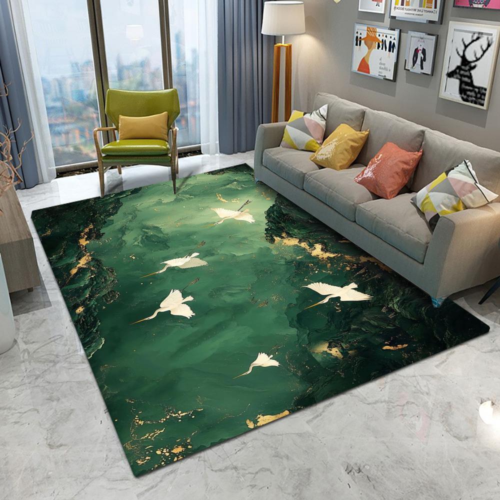 

Diverse Design Including Geometric Texture Flying Birds Ink Style Cat Dot Pattern Soft Carpet For Living Room Bedroom Home Decor 40X60cm