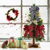 63mm Christmas Ribbon Wired Classic Plaid Thicker DIY Anti Fade Gift Packing Imitation Flax Large Bowknot Making Xmas Tree Ribbon