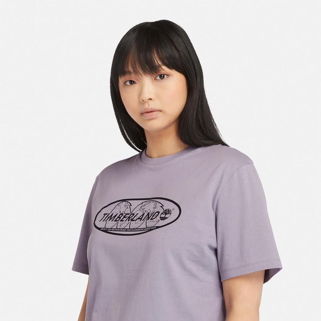 Timberland Kurzarm T-Shirt mit Grafik auf der Rückseite, Unisex, Erwachsene, Lila Asche, Größe L (TB0A4185EG71)