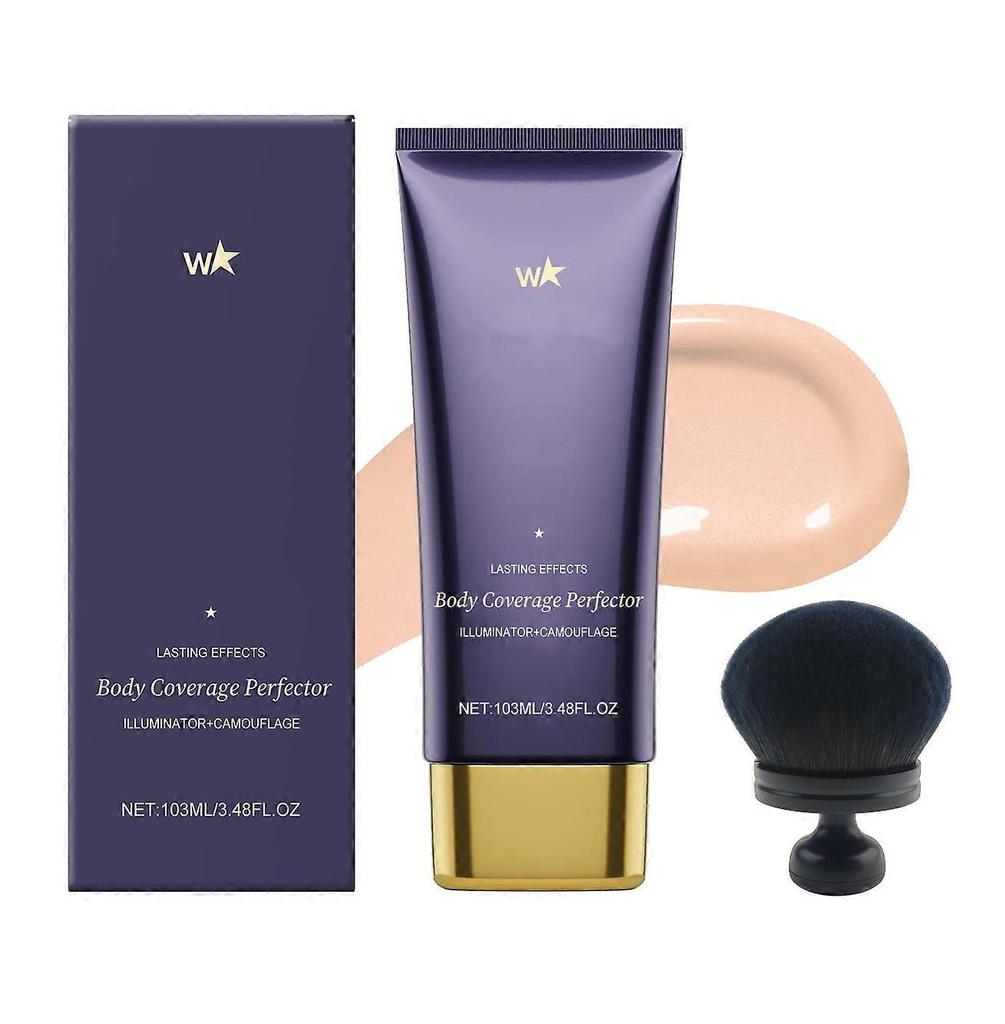 Körperabdeckungs-Perfector mit Pinsel | Wasserfeste & Transferbeständige Körper-Make-up, Langanhaltende Tattoo-Abdeckcreme für Beine & Körper, Vollabdeckung Cr