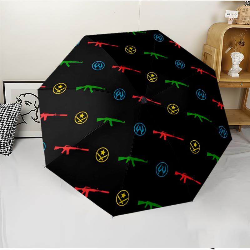 CSGO Fashionable Automatic Opening/Closing Folding Umbrella. Portable and Foldable, Ideal for Gift, Travel, and Daily Use.