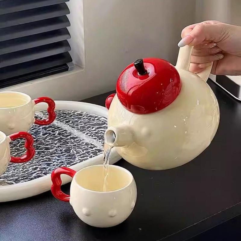Household Ceramic Teapot and Cup Set Creative Home Tea Set Living Room Water Cup Kettle