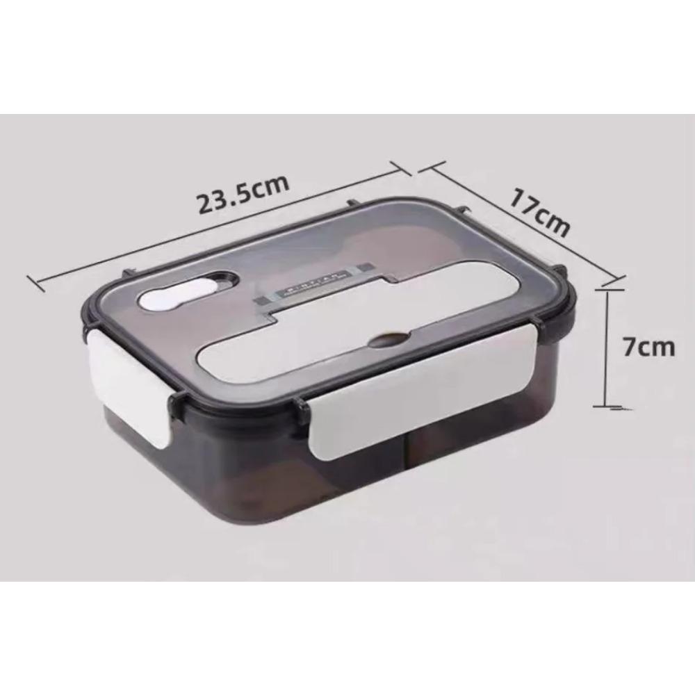 

1500ML Lunch Box Food Storage Box 3 Grids Student Office Worker Microwave Bento Box Outdoor Picnic Container With Fork Spoon