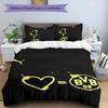 3pcs Borussia Dortmund Pattern Bedding Set Duvet Cover Set Includes Duvet Cover &pillowcases,perfect All Season Bedroom Decoration&gift
