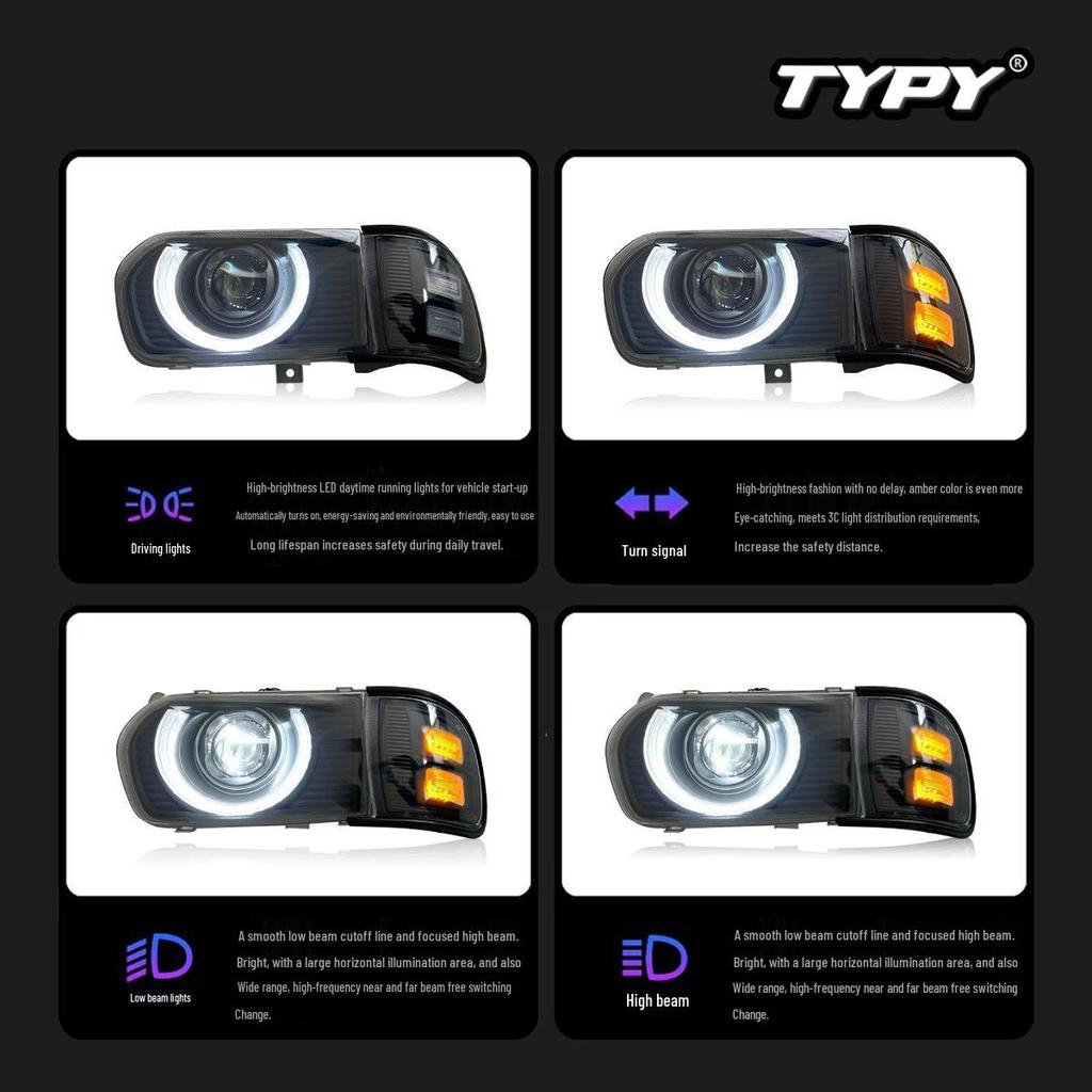Nissan R50 95-04 LED Projector Headlights w/ DRL & Turn Signals