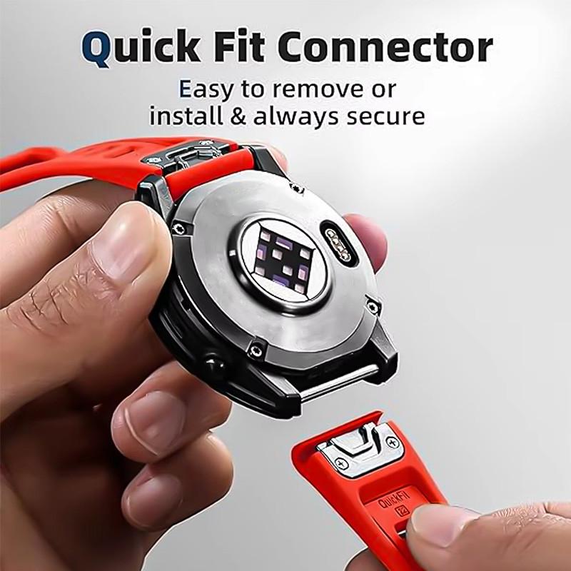 Quick Fit 22mm 26mm Silicone Strap for Garmin Fenix 8 51mm 47mm Fenix 7 7X 6 6X Pro/Epix Pro Gen 2/Fenix 5 5X Fenix 3 Band