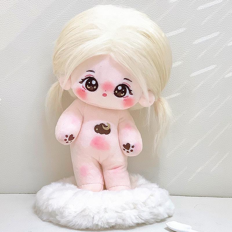 Plüschpuppe mit krausem Haar, mit wechselbarer Kleidung und Zubehör