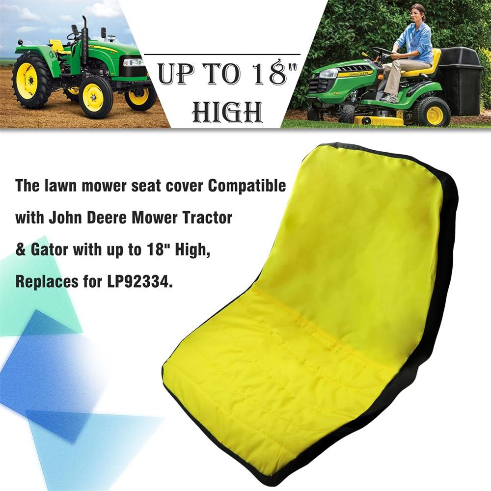 18" Seat Cover Riding Mower Cushioned Seat LP92334 Fit for John Deere Mower Gator