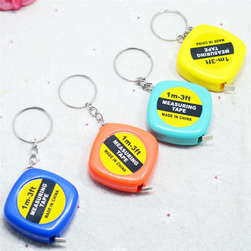 2Pcs Mini Keychain Versenkbare Lineal Maßband Tragbare Pull Lineal Schlüsselring