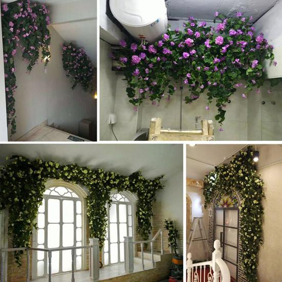 Artificial Flower Hanging Design Stylish Faux Silk Flower Delicate Vivid Fake Rose