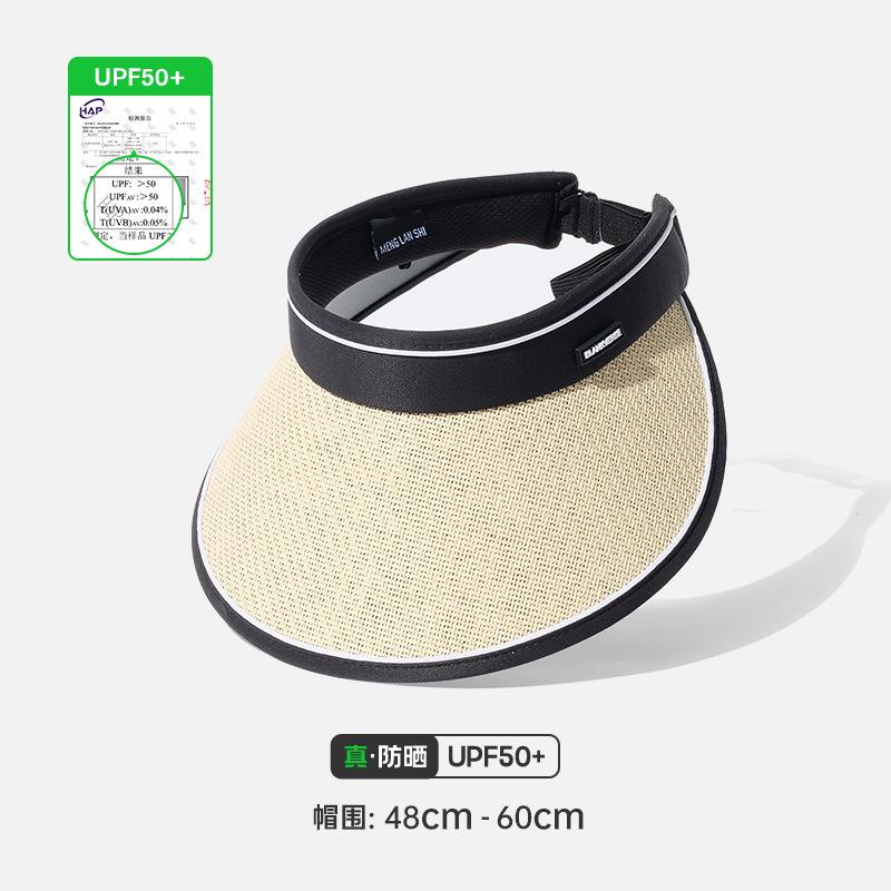 Summer Large Brim Sun Protection Hat Empty Top Sun Protection Hat Women's UV Protection Sun Hat Adjustable Sun Hat