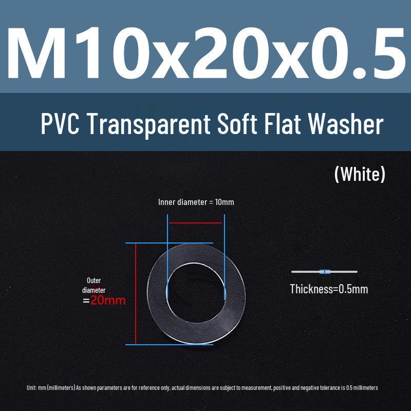 Yigu Transparent PVC Washer: Insulating Soft Rubber Gasket for Screws