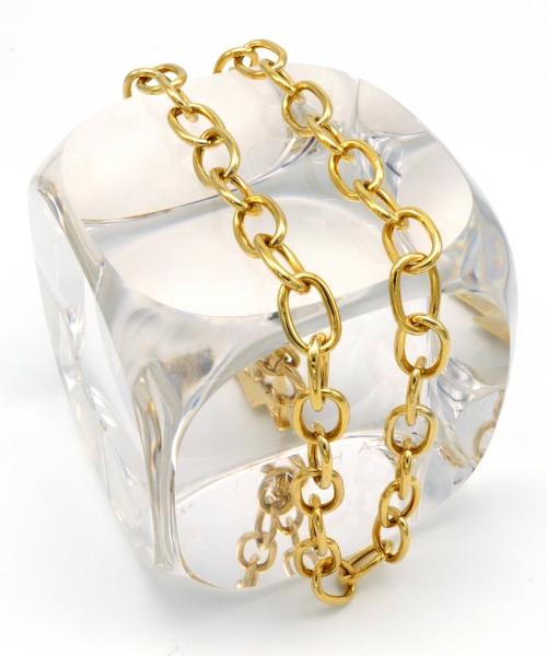 Bonbeau Edge Pendant Bold Chain Necklace Thunder Pendant Bold Gold Chain Necklace