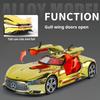1: 24 Vision GT Fast and Furious Legierungs-Automodell Diecasts Spielzeug mit Sound und Licht Fahrzeugdekoration Spielzeug für Kinder Geschenk