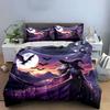 Fantasy Witch Halloween Decor Soft Comfortable Duvet Cover Bedding Set Included 1*Duvet Cover & 2*Pillowcases, Gift