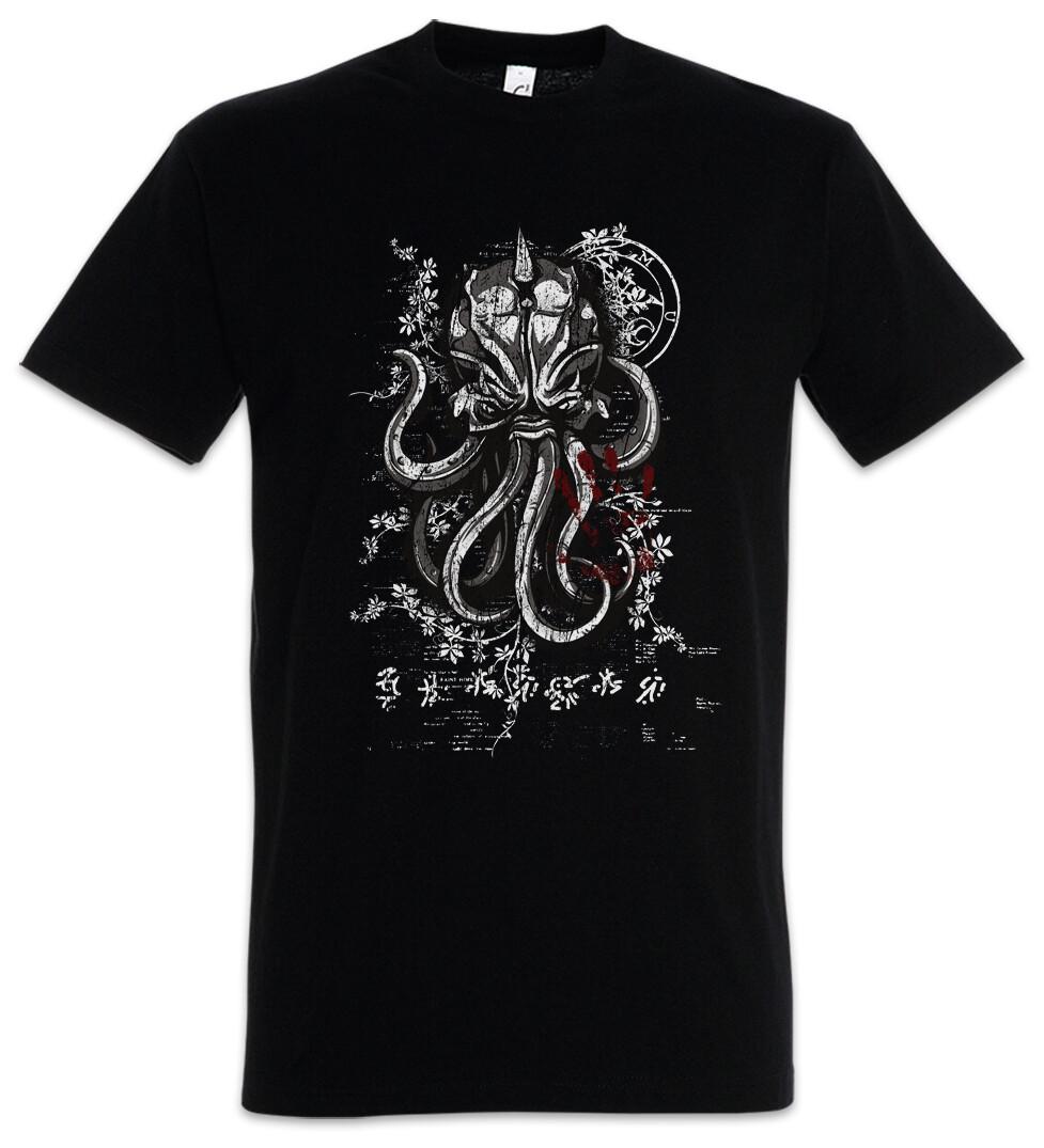 

Asian Ornament Octopus T-Shirt Mens Womens Tees Top Wars Horror Arkham H. P. Lovecraft Cthulhu 3XL
