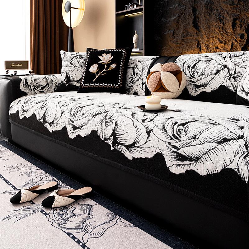 

Medieval sofa cushion 2024 new leather sofa special sofa seat cushion one piece straight non-slip sofa cover 70*70cm