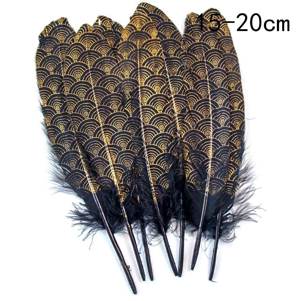 

Черное Золото Натуральные Гусиные Перья Для Рукоделия Ловец Снов Перья Поделки Ювелирные Аксессуары DIY Украшение 100PCS
