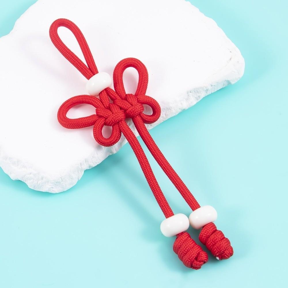 Handmade Chinese Knot Keychain Hand Woven DIY Bag Charm Braided Rope Keychain Handbag Decoration