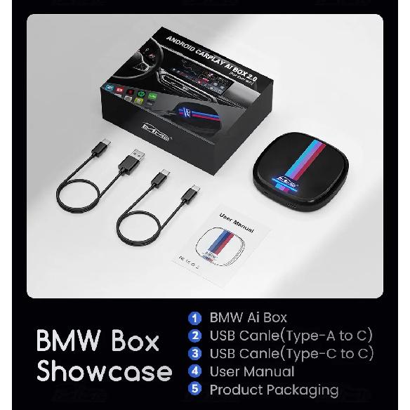 MMB CarPlay AI Box QCM6125 Android 13 OS for 2018-2025 BMW ID6 ID7 ID8 ID9 8GB+128GB YouTube&Netfilx Multimedia Streaming TV Box