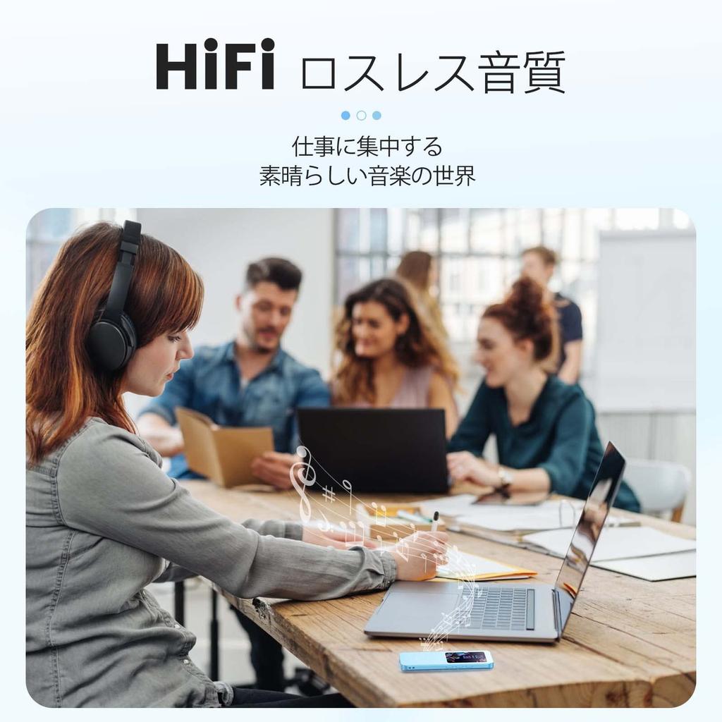 AGPTEK 32GB MP3 přehrávač s Bluetooth Velký kovový Stylový Bezztrátový zvuk 48 hodin přehrávání Přímé FM FM Snadný japonský návod k použití Dokonalý
