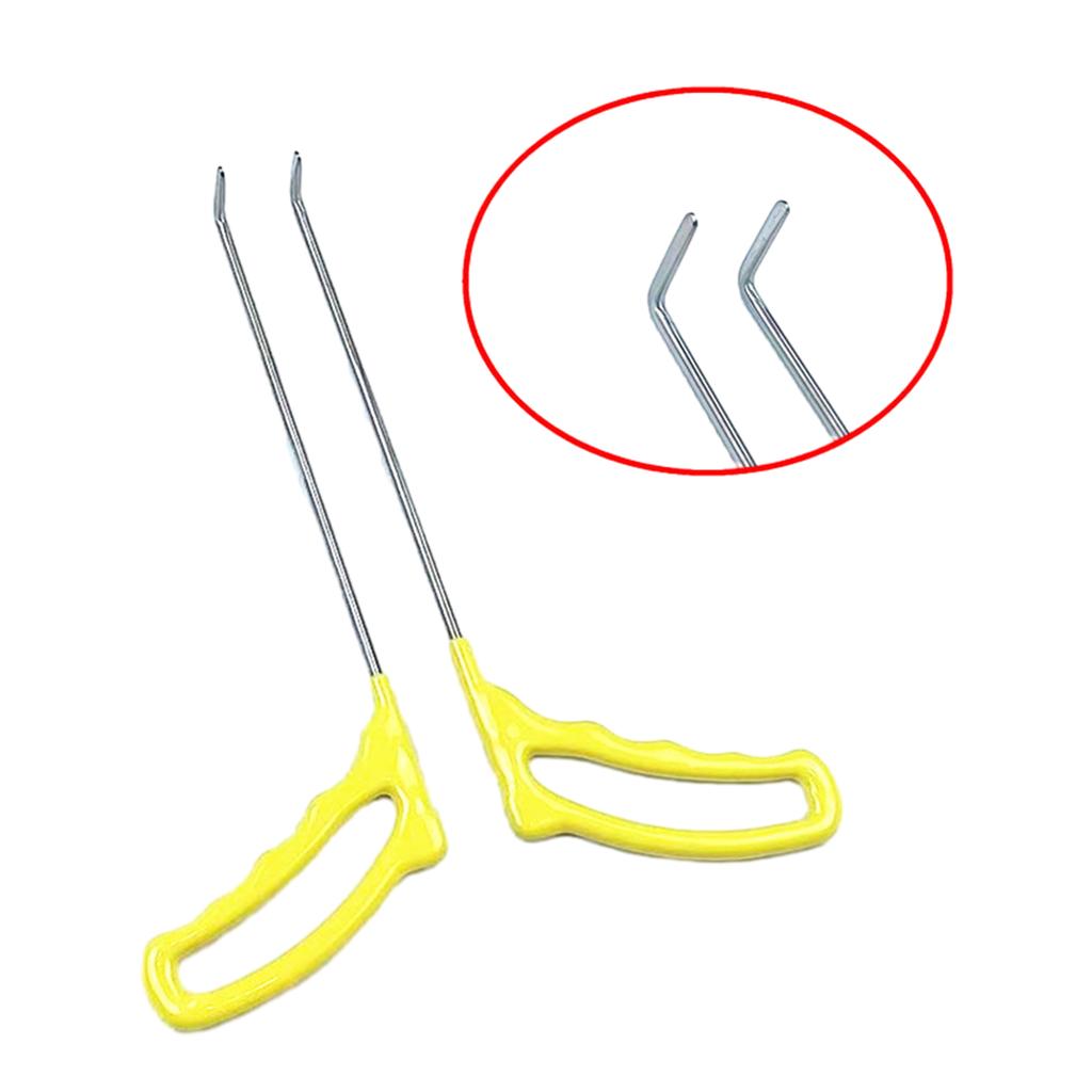2/8-teiliges Karosserie-Reparatur-Demontagewerkzeug für lackfreie Reparaturen an Karosserietüren, Haken aus Edelstahl, Schubstangen-Kits