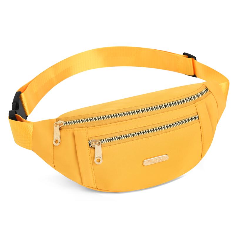 Waist Bags for Women Polyester Leisure Color Waist Bag Shoulder Crossbody Chest Bags Handbags All-Match Messenger Belt Bags