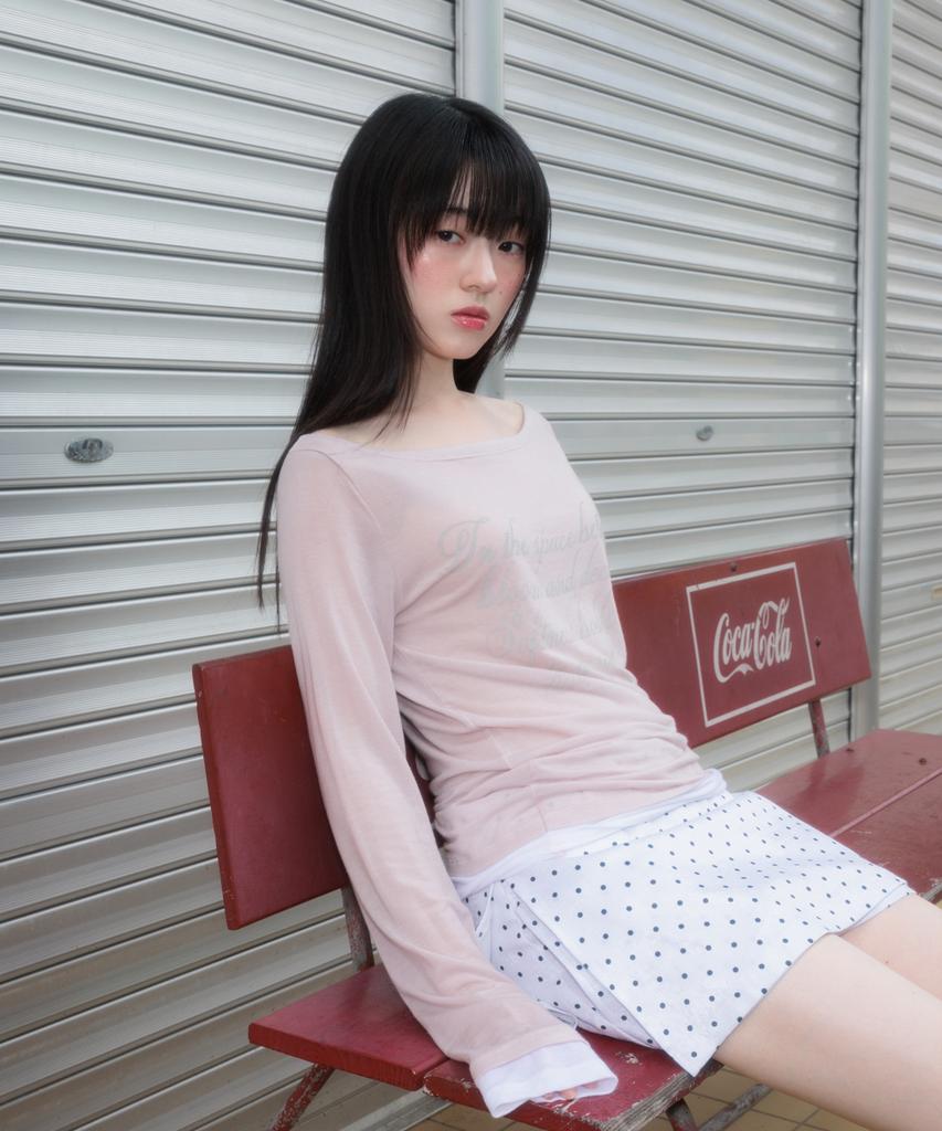 ROSEFRANTZ Lettering Angel Long Sleeve [Pink]