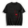 Fun Alphabet Heart Print Tshirt Casual Trendy Graphic Tee For Adults Pure Cotton T-shirt