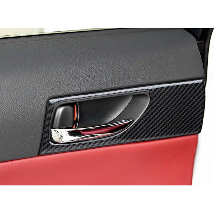 Rear Door Interior Handle Cover Trim For Lexus IS 2013- 300 350 Carbon Fiber