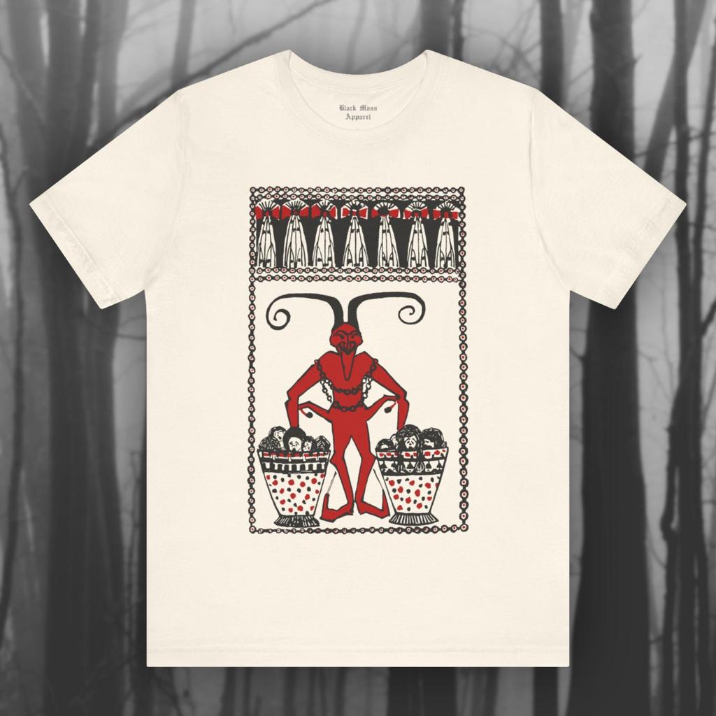 Krampus II, Creepy Christmas Shirt, Spooky Holiday T-shirt, Folklore T Shirt, Demon Tshirt, Creepmas, Gothic Unisex Short Sleeve Tee