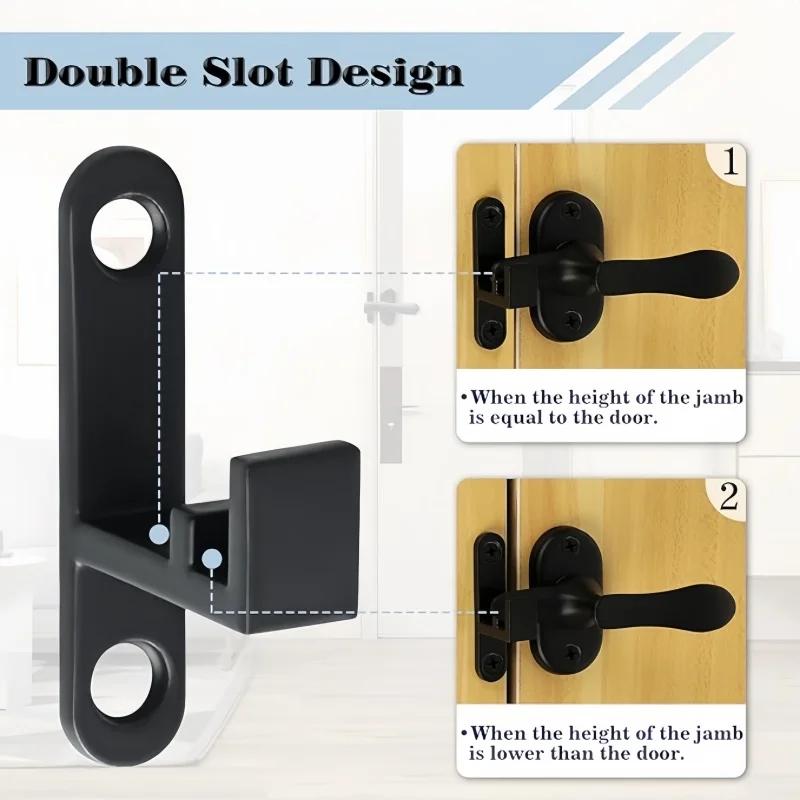 Stainless Steel Double Slot Flip Latch Lock,90°/180° Door Bolts,Doors Handle Buckles,Anti-Theft Child Safety Locks Home Hardware