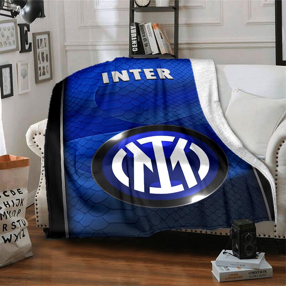 1pc Internazionale Milano Blanket, Gift, for Men and Women, Soft Blanket, Good for Sofa Bed Couch Travel, Lightweight Flannel Blanket